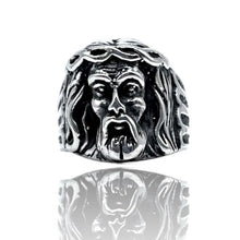 Cargar imagen en el visor de la galería, Anillo del rostro de Jesús en Plata ley 925.
